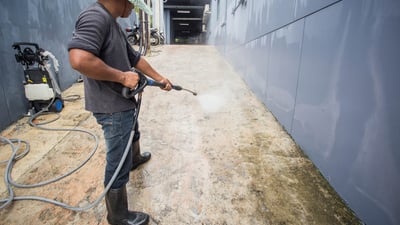 Pressure Washing Buildings and Walkways